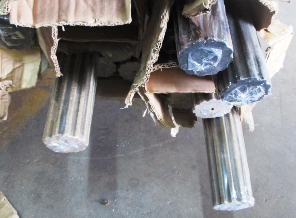 PALLET OF 12FT FLUTED POLES / CURTAIN RODS
