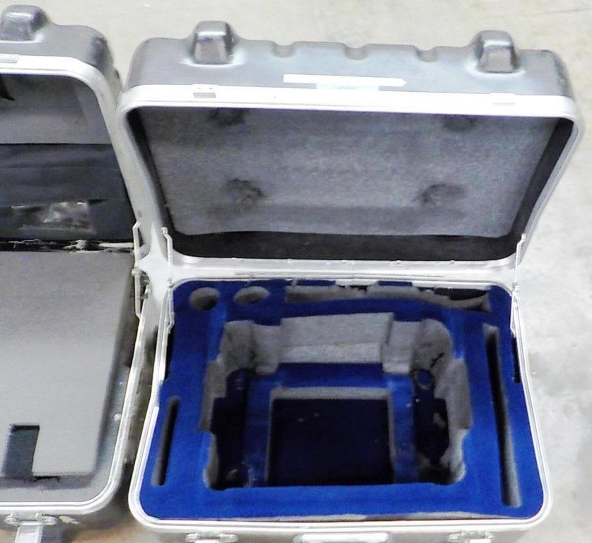3  ROLLING EQUIPMENT CASES WITH RETRACTABLE HANDLES