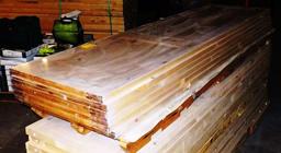 LOT OF 6 NEW SOLID WOOD DOORS - 28" X 96"