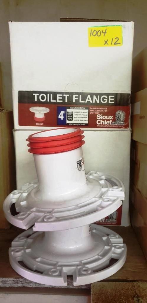 12 NEW SIOUX CHIEF TOILET FLANGES