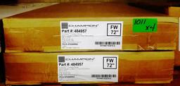 4 NEW CHAMPION WHITE CORDLESS 2" FAUX WOOD BLINDS