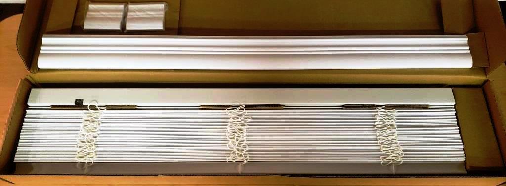 4 NEW CHAMPION WHITE CORDLESS 2" FAUX WOOD BLINDS