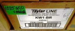 LOT OF 1150 NEW TAYLOR LINE KEY BLANKS
