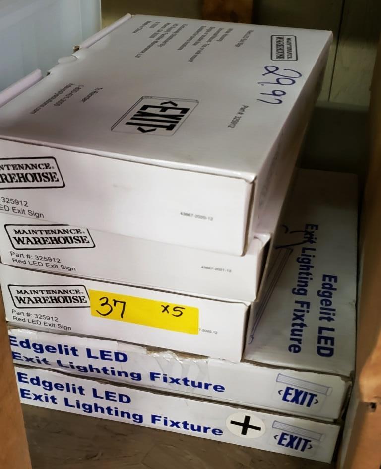5 NEW LED EXIT SIGNS