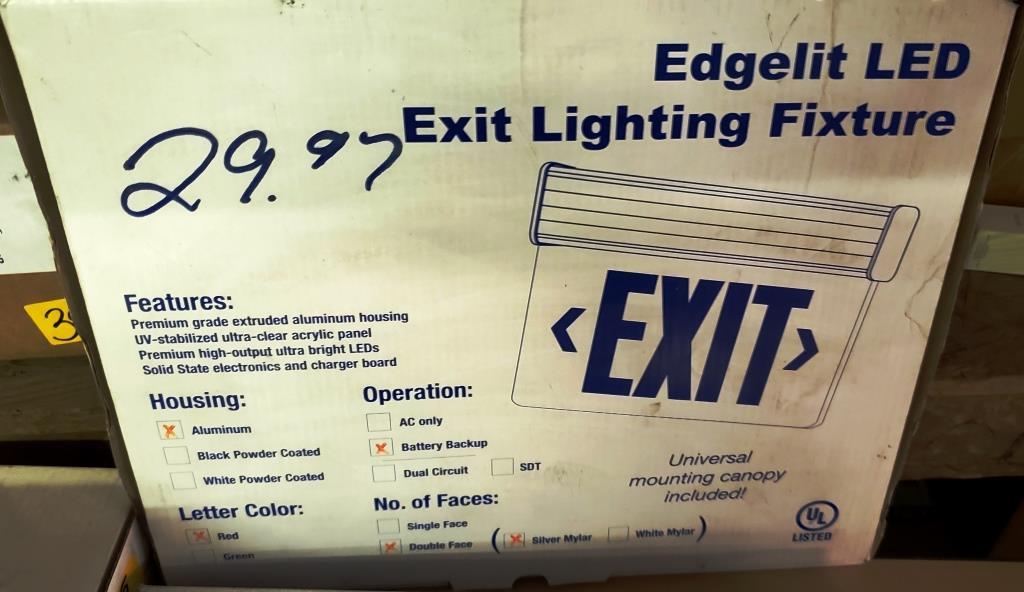 5 NEW LED EXIT SIGNS