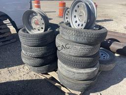 Pallet of Asst Used Tires & Rims