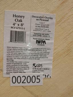 20pc 4x8 Honey Oak Wood Paneling