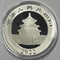2022 China 1oz Silver Panda BU (In Capsule)