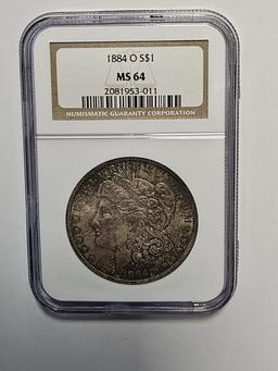 1884-O S$1 Morgan Dollar NGC MS 64