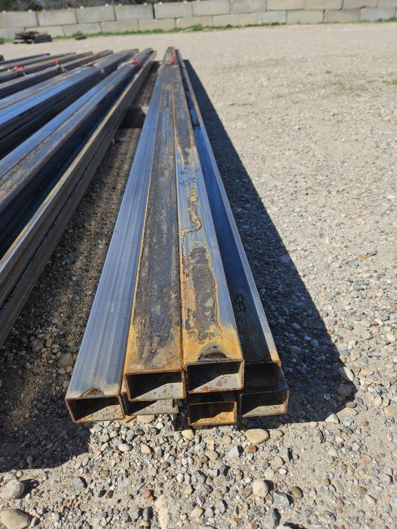 10ct 1 1/2"X2"X20' Black Steel 13ga