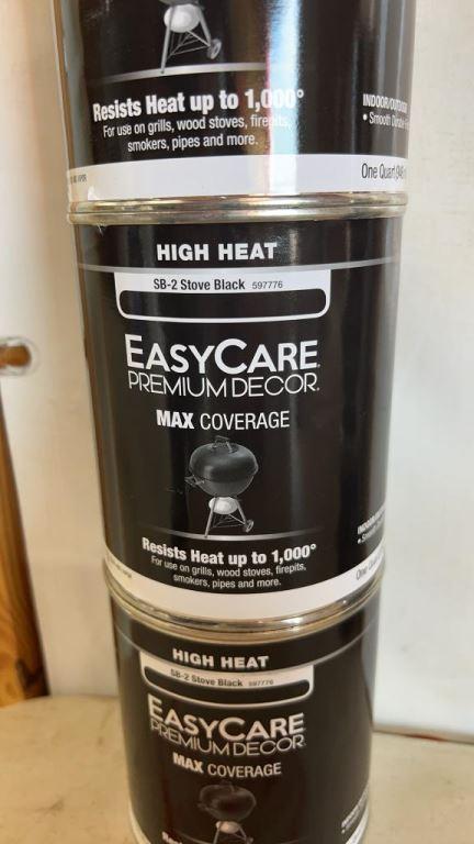 Lot of 3 - 1Qt EasyCare High Heat Stove Black