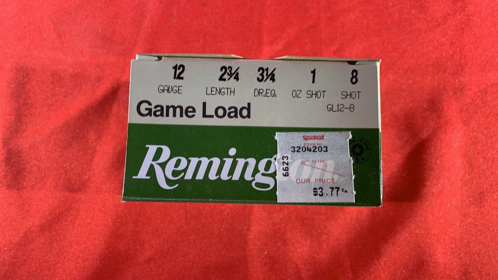 25rds Remington Game Load 12ga 8 Shot Shells