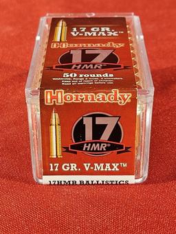 50rds Hornady .17HMR 17gr V-Max