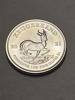 2021 South African Kruggerand 1oz .999 Silver