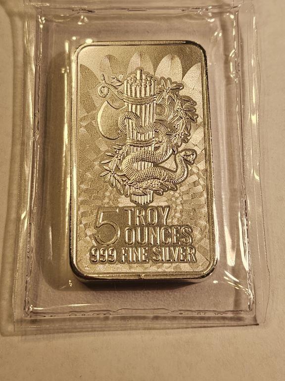 Liberty and Unity 5oz Silver Bar