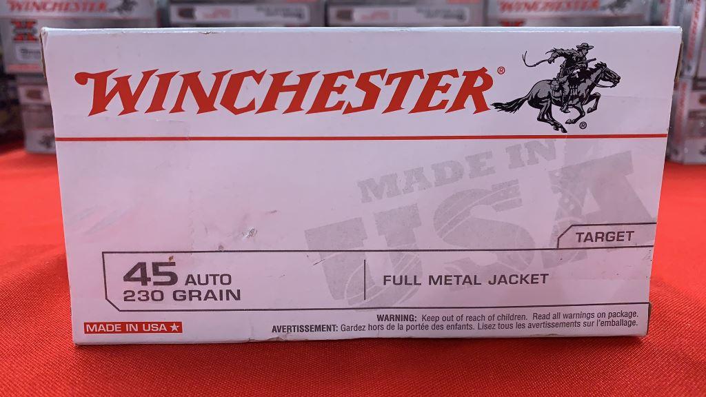 50rds Winchester 45Auto 230gr FMJ