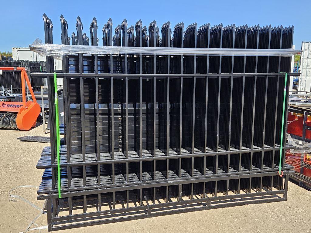 NEW 24pc AGT 10' Wrought Iron Fence Panels