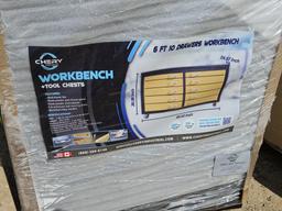 NEW Chery 6' Yellow 10 Drawer Workbench