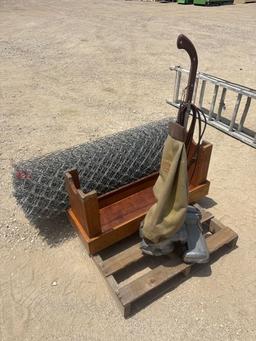 Chainlink Fence, Bench and Vacuum