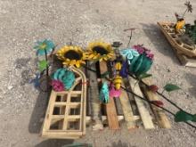 Lot of Metal Yard Art