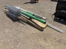 Lot of Assorted Size PVC Pipe & Chainlink Fence