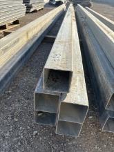 5pc 4"x4”x21’2” Galvanized Square Tubing