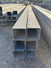 6pc 4"x4”x16’ Galvanized Square Tubing
