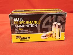 50rds Sig Sauer 380Auto 100gr FMJ