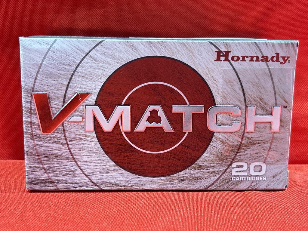 20rds Hornady V-Match 22 ARC 62gr ELD-VT