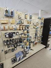 Section of NEW Assorted Bulbs and Electrical Items