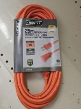 Lot of 5 NEW Master Mech 25' 16ga Extension Cords
