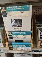 Lot of 4 Boxes of Galvanized Deck Screws 5lb