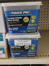 Lot of 2 Boxes of Premium Exterior Wood Screws 5lb