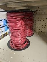 Lot of 2 Used RED Spools of 10ga Copper Wire