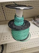 (2) Used Spools of Green 12 Strand Copper Wire