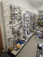 24' Section of Slatwall and Shelves (NO CONTENTS)