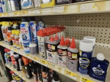 Shelf Lot of NEW Assorted Fluids