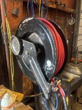 3/8" 50' Metal Air Hose with Reel