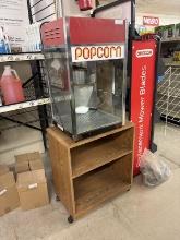 Popcorn Maker on Rolling Cart