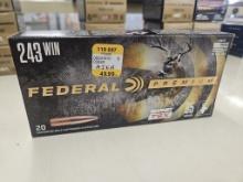 20rds Federal Premium 243Win 85gr Barnes TSX