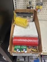 Box Lot of Assorted Air Tools and Accessories