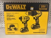 NEW DEWALT 20V MAX Cordless Drill Combo Kit