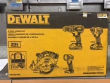 NEW Dewalt 20V MAX Cordless 4 Tool Combo Kit