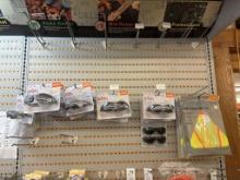 Shelf Lot of Safety Glasses and Vests