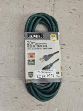 Lot of 6 NEW Master Mech 20' 16ga Extension Cords
