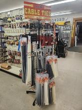 Lot of NEW Assorted Zip Ties with Display