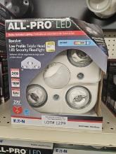 (2)NEW All-Pro LED Revolve Tri Security Floodlight