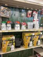 Shelf Lots of NEW Sprayers and Accessories