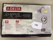 NIB Delta Chrome Finish Tub and Shower Faucet Set
