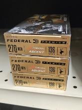 20rds Federal Premium 270Win 136gr Terminal Ascent